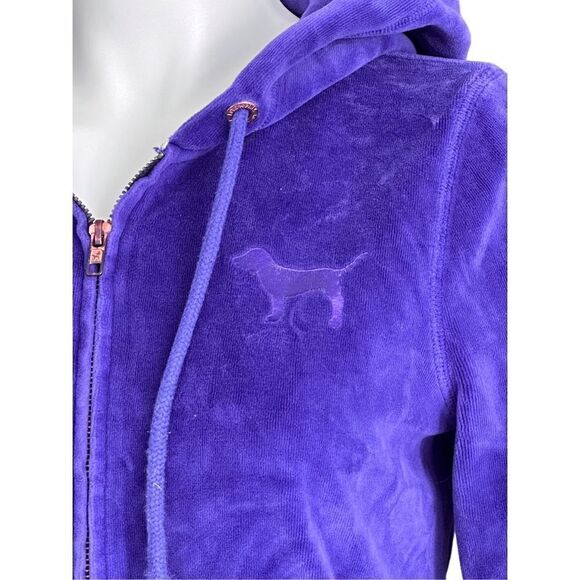PINK Victoria’s Secret Women’s Purple Hooded Full‎ Zip Hoodie Size Small - Picture 3 of 7